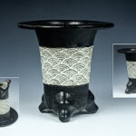 短冊家・中帯白青海波文京樂古鉢 - 東洋蘭専門店 花ごよみ | 春蘭