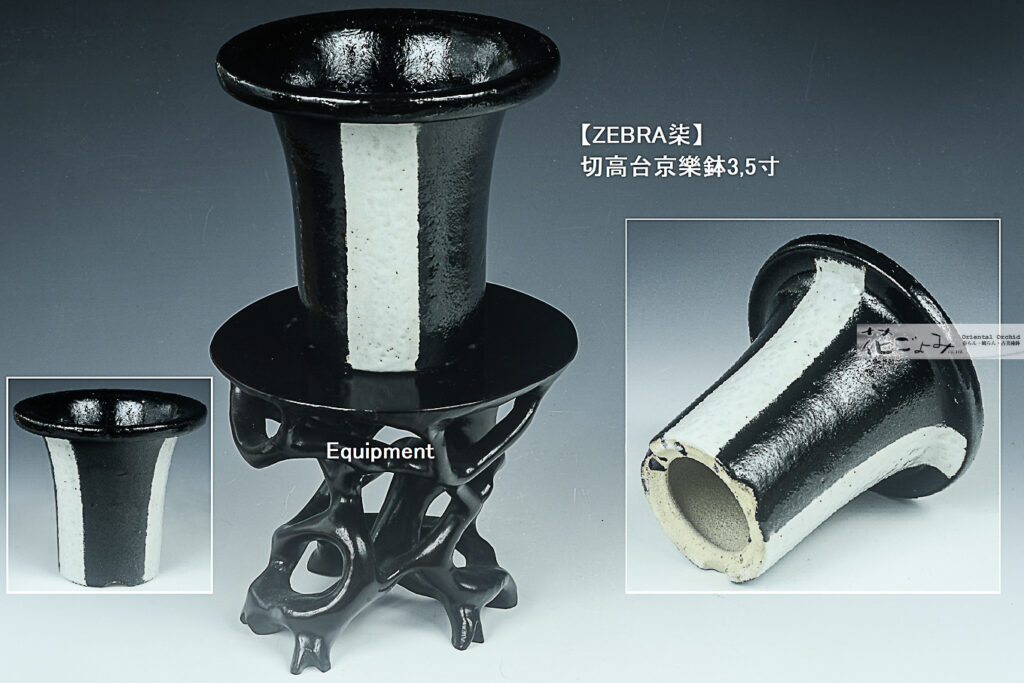 最新作！花ごよみ別注品・ZEBRAシリーズ【ZEBRA柒】切高台京樂鉢3,5寸